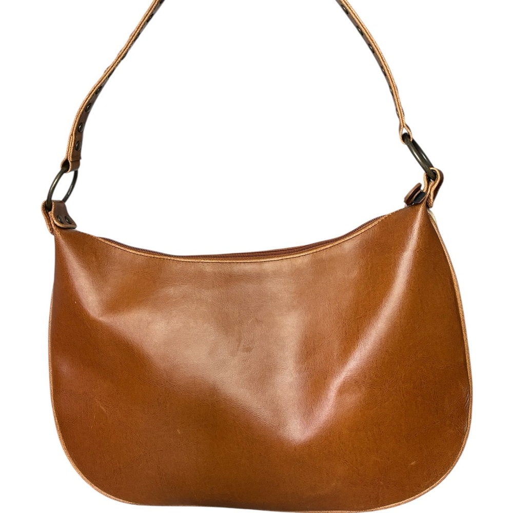 Far Nine Bronco Girl Hobo Handbag features a vintage western cowgirl graphic - Picture 2 of 6